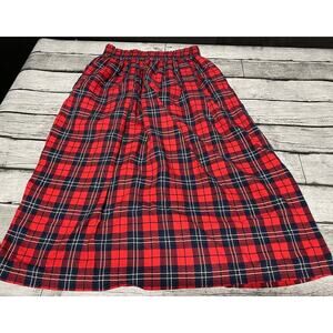 Vintage Talbots Plaid Skirt 100% Cotton Women’s Size Large Long
